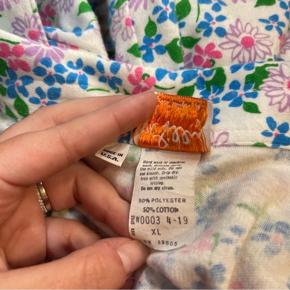 Vintage “The Lilly” by Lilly Pulitzer Floral Shirt Dress SZ XL - Picture 10 of 13